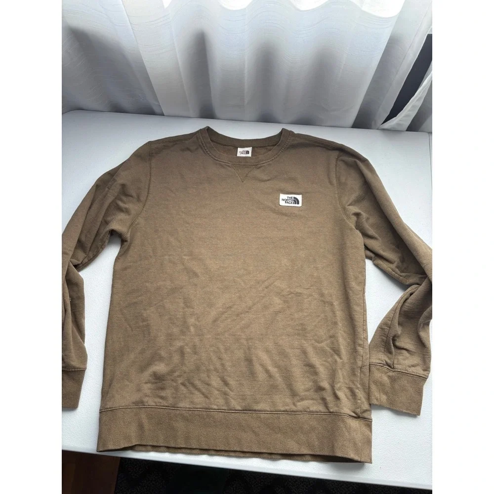 The North Face Mens Crew Neck‎ Sweatshirt Pullover Jumper Brown Casual Everyday
